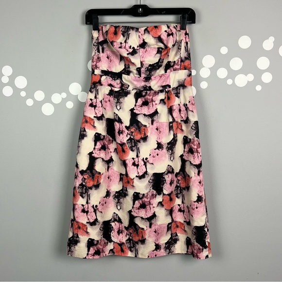 J. Crew Bustier Floral Strapless Dress Size 4 - Picture 1 of 7